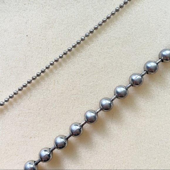 Vintage 90s Stainless Steel Oversized Bathtub Chain Goth Skater Choker Necklace - Picture 2 of 4